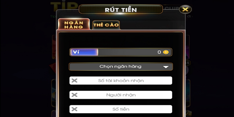 Việc rút tiền tại TIPCLUB rất đơn giản và thuận tiện cho thành viên