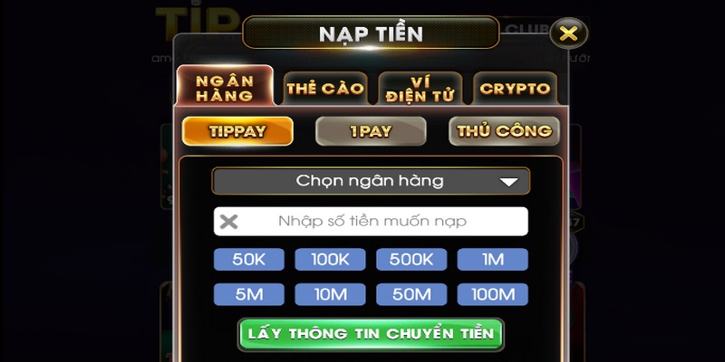 Với TIPCLUB việc nạp rút tiền trở nên đơn giản và an toàn hơn bao giờ hết